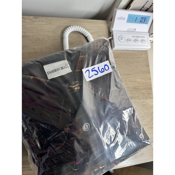 Vintage Fashion Bug Women’s Velvet Plaid Button Down Shirt 1X Brown GrannyCore - Picture 9 of 9